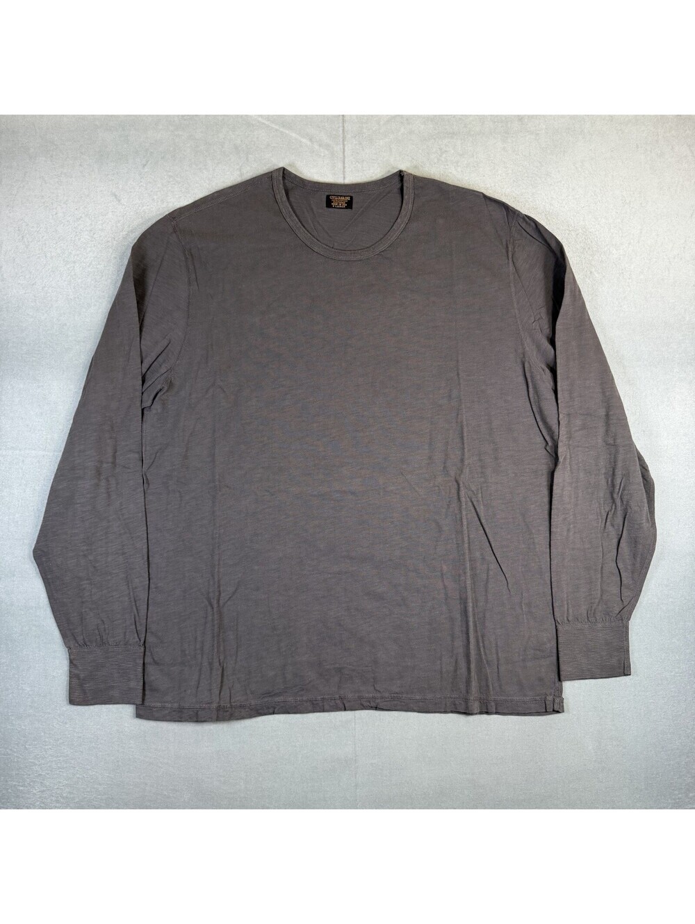 Civilianaire Knitwear Long Sleeve T Shirt Mens XL Gray 100% Cotton Made in USA